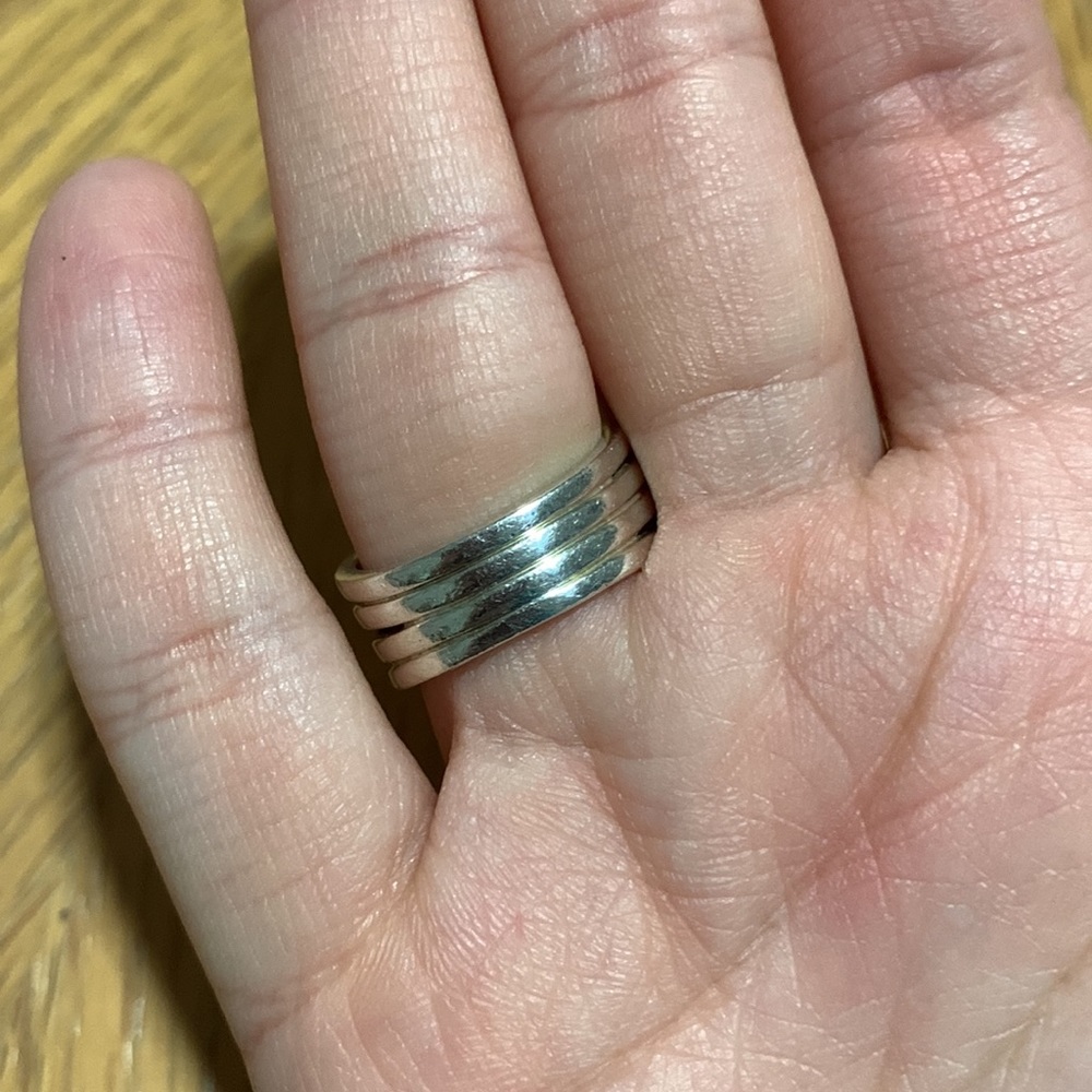 Pandora Stacked Bow Statement Ring - image 6